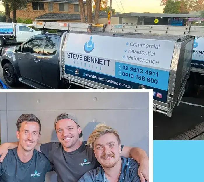 Steve Bennett Plumbing van and plumber